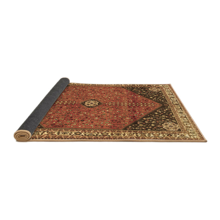 Sideview of Medallion Brown Traditional Rug, tr4664brn