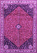 Machine Washable Medallion Purple Traditional Area Rugs, wshtr4664pur