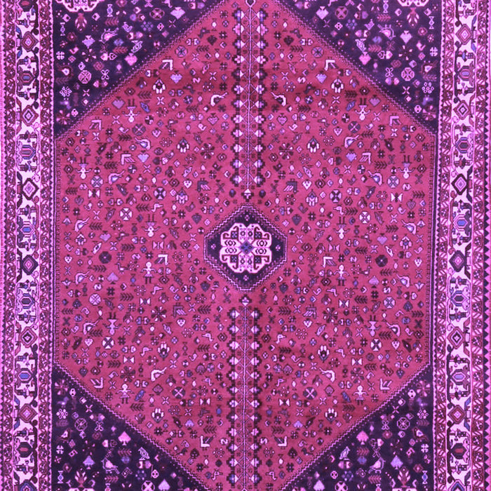 Machine Washable Medallion Purple Traditional Area Rugs, wshtr4664pur