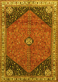 Medallion Yellow Traditional Rug, tr4664yw