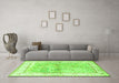 Machine Washable Animal Green Traditional Area Rugs in a Living Room,, wshtr4665grn