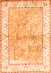 Animal Orange Traditional Rug, tr4665org