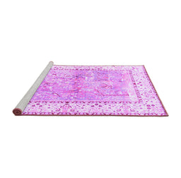Sideview of Machine Washable Animal Purple Traditional Area Rugs, wshtr4665pur