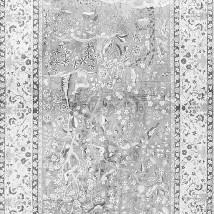 Serging Thickness of Machine Washable Animal Gray Traditional Rug, wshtr4665gry