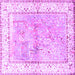 Square Animal Purple Traditional Rug, tr4665pur