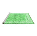 Sideview of Machine Washable Animal Emerald Green Traditional Area Rugs, wshtr4665emgrn