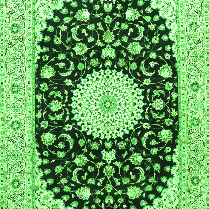 Medallion Green Traditional Rug, tr4666grn