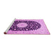 Sideview of Machine Washable Medallion Pink Traditional Rug, wshtr4666pnk