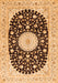 Serging Thickness of Machine Washable Medallion Orange Traditional Area Rugs, wshtr4666org