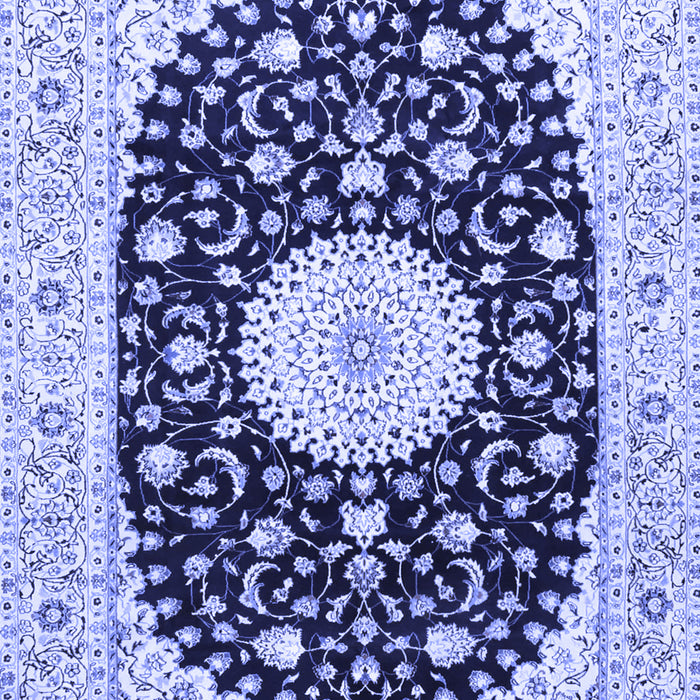 Medallion Blue Traditional Rug, tr4666blu
