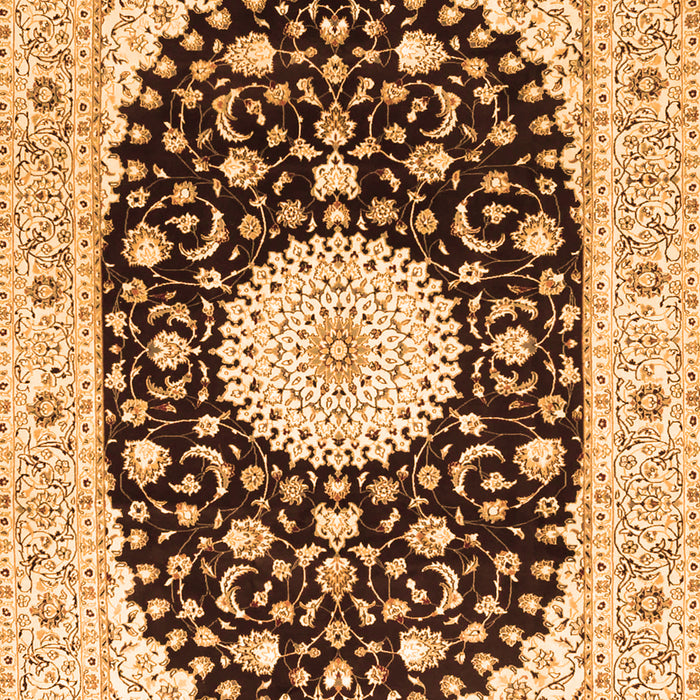 Medallion Orange Traditional Rug, tr4666org