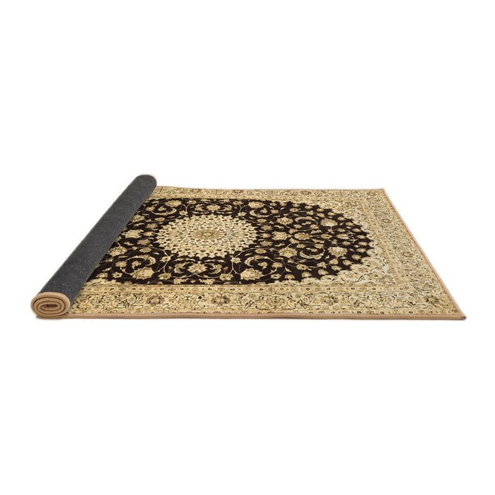 Sideview of Medallion Brown Traditional Rug, tr4666brn