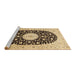 Sideview of Machine Washable Medallion Brown Traditional Rug, wshtr4666brn