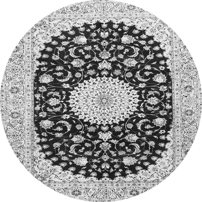 Square Medallion Gray Traditional Rug, tr4666gry