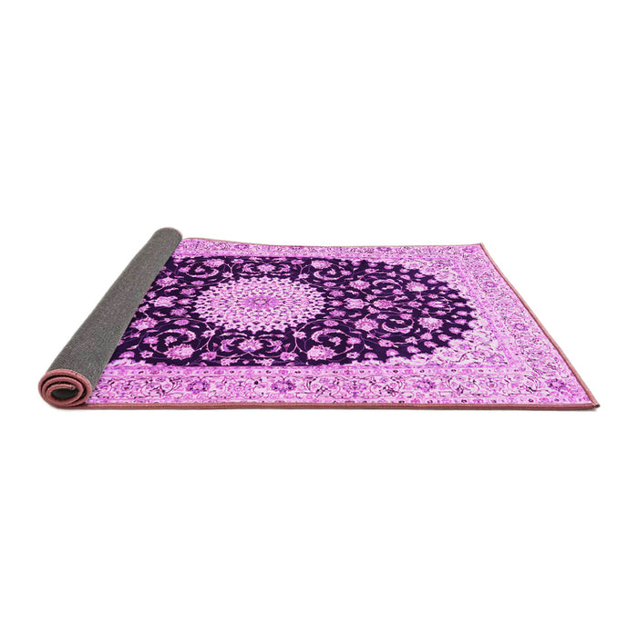 Sideview of Medallion Pink Traditional Rug, tr4666pnk