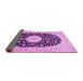 Sideview of Medallion Pink Traditional Rug, tr4666pnk