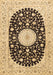 Medallion Brown Traditional Rug, tr4666brn