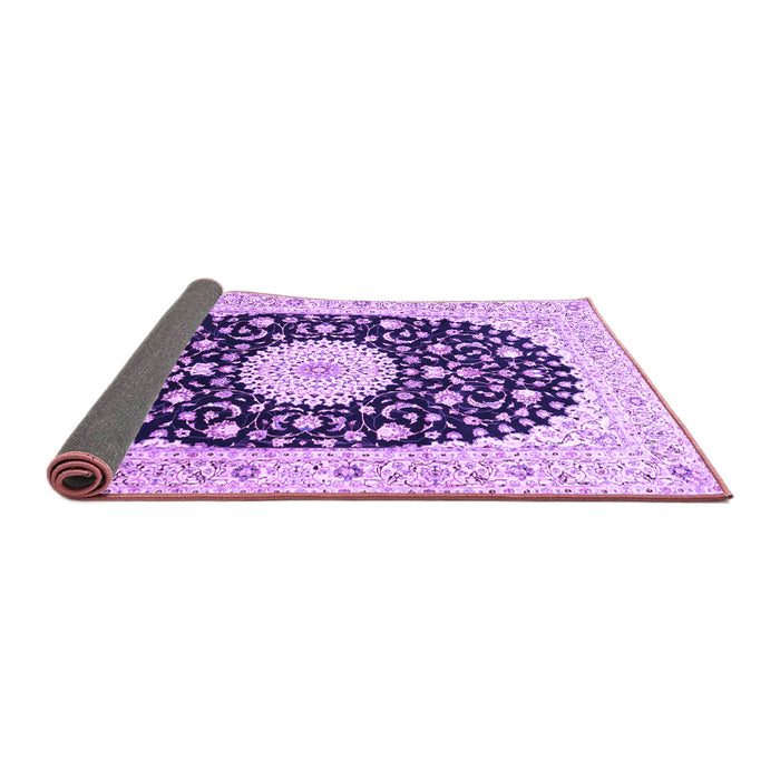 Sideview of Medallion Purple Traditional Rug, tr4666pur
