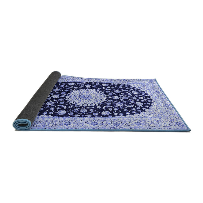 Sideview of Medallion Blue Traditional Rug, tr4666blu