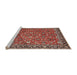 Sideview of Machine Washable Traditional Tomato Red Rug, wshtr4667