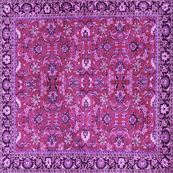 Square Oriental Purple Traditional Rug, tr4667pur