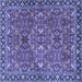 Square Oriental Blue Traditional Rug, tr4667blu