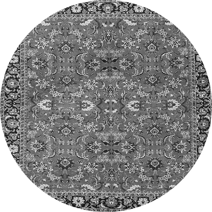 Square Oriental Gray Traditional Rug, tr4667gry