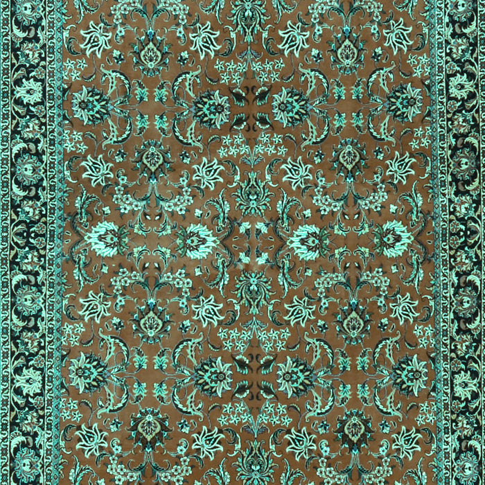 Oriental Turquoise Traditional Rug, tr4667turq
