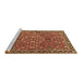 Sideview of Machine Washable Oriental Brown Traditional Rug, wshtr4667brn