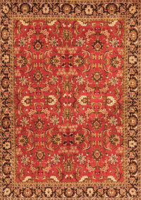 Oriental Orange Traditional Rug, tr4667org