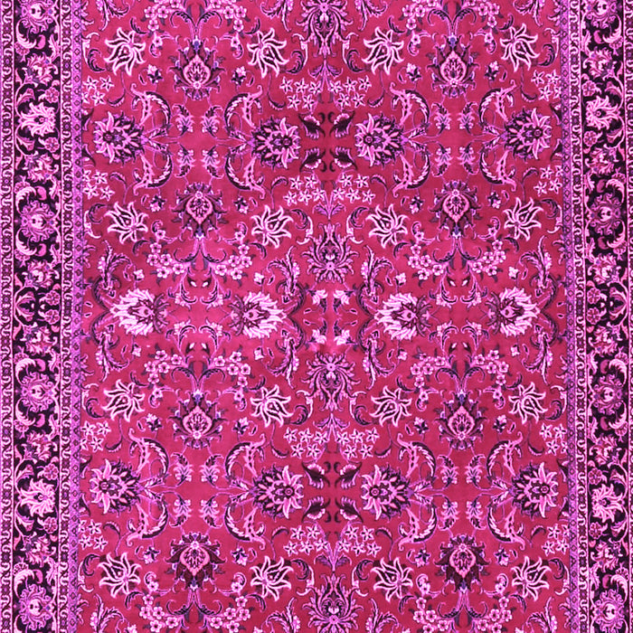Machine Washable Oriental Pink Traditional Rug, wshtr4667pnk