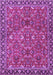 Machine Washable Oriental Purple Traditional Area Rugs, wshtr4667pur