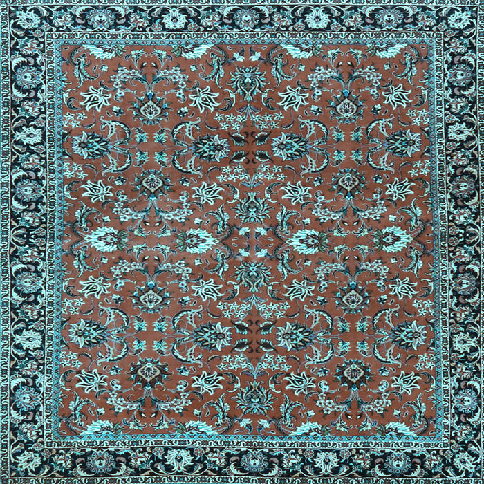 Square Oriental Light Blue Traditional Rug, tr4667lblu