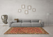 Machine Washable Oriental Brown Traditional Rug in a Living Room,, wshtr4667brn