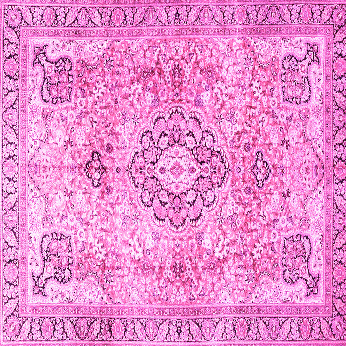 Square Medallion Pink Traditional Rug, tr4668pnk