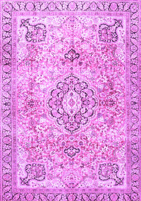 Medallion Purple Traditional Rug, tr4668pur