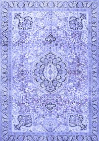 Medallion Blue Traditional Rug, tr4668blu