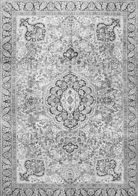 Medallion Gray Traditional Rug, tr4668gry