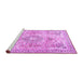 Sideview of Machine Washable Medallion Purple Traditional Area Rugs, wshtr4668pur