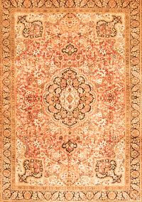 Medallion Orange Traditional Rug, tr4668org