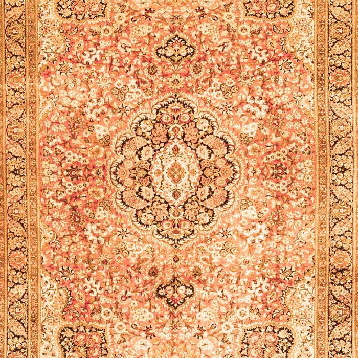 Medallion Orange Traditional Rug, tr4668org