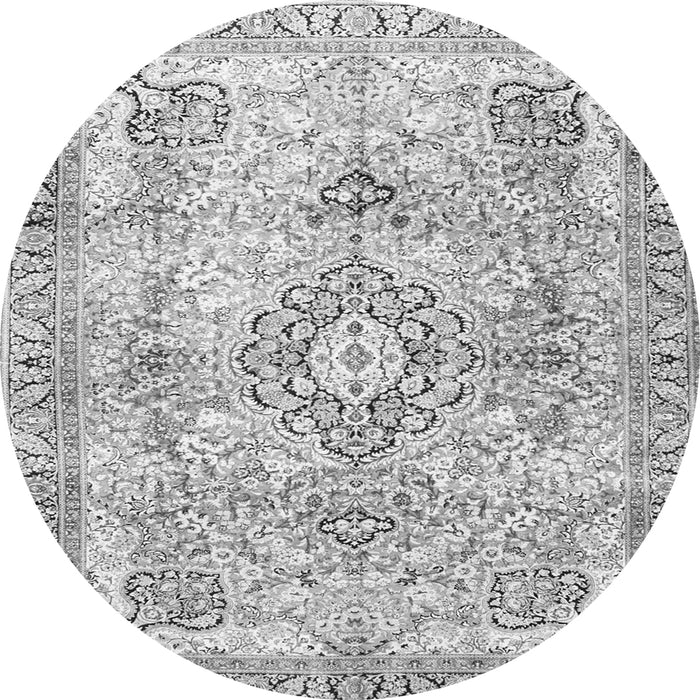 Square Medallion Gray Traditional Rug, tr4668gry