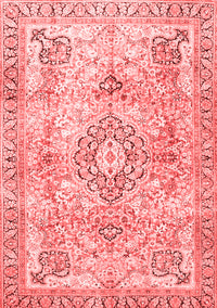 Medallion Red Traditional Rug, tr4668red