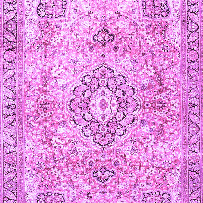 Machine Washable Medallion Purple Traditional Area Rugs, wshtr4668pur