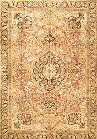 Medallion Brown Traditional Rug, tr4668brn