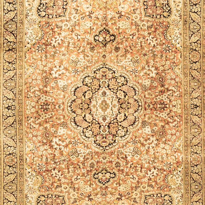 Medallion Brown Traditional Rug, tr4668brn