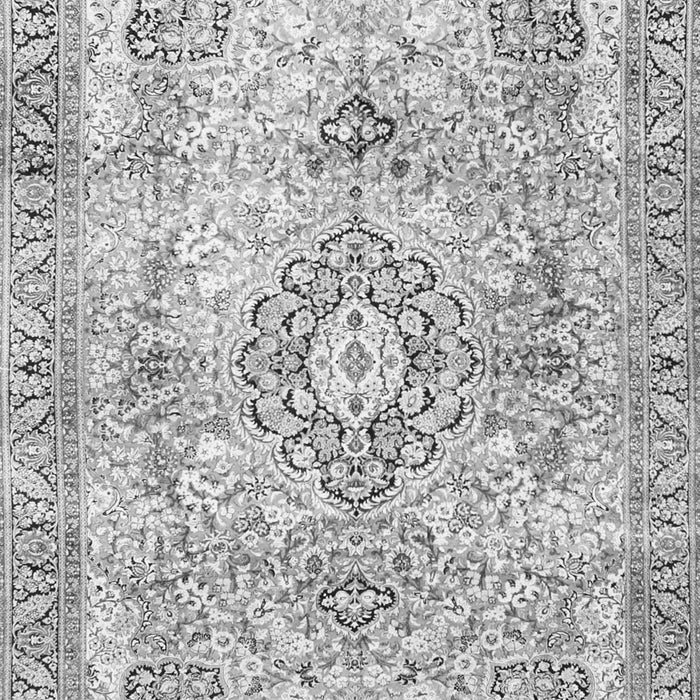 Serging Thickness of Machine Washable Medallion Gray Traditional Rug, wshtr4668gry