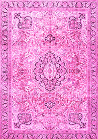 Medallion Pink Traditional Rug, tr4668pnk