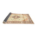 Sideview of Traditional Sunrise Orange Medallion Rug, tr4669