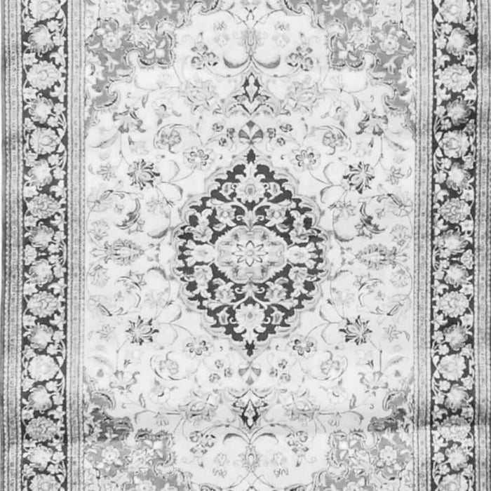Serging Thickness of Machine Washable Medallion Gray Traditional Rug, wshtr4669gry